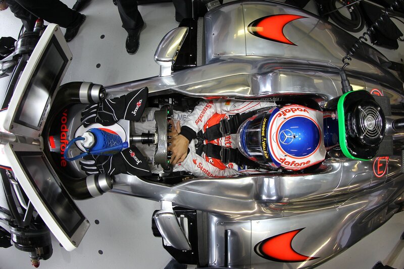 Racing Driver in Car — Silver, Focused, Photograph, Helmet