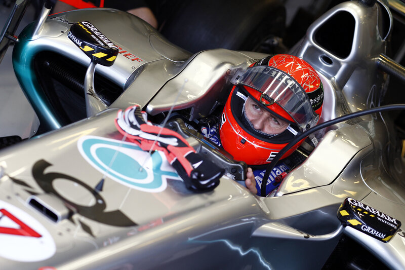 Racing Driver in Car — Silver
