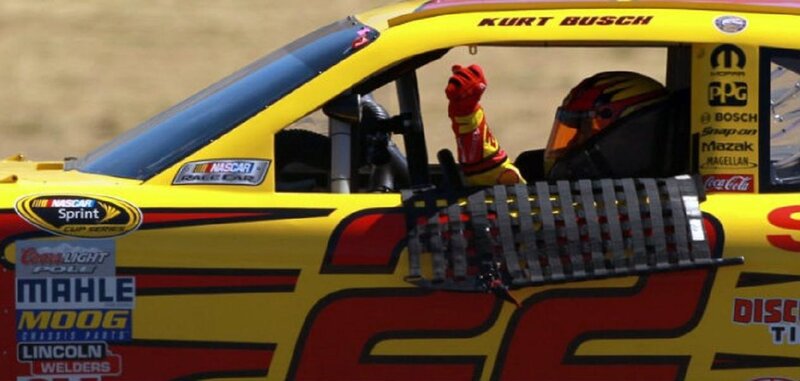 Racing Driver in Car — Yellow