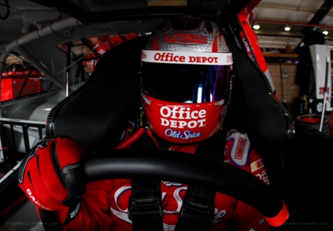racing driver in cockpit