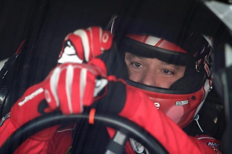 racing driver in cockpit