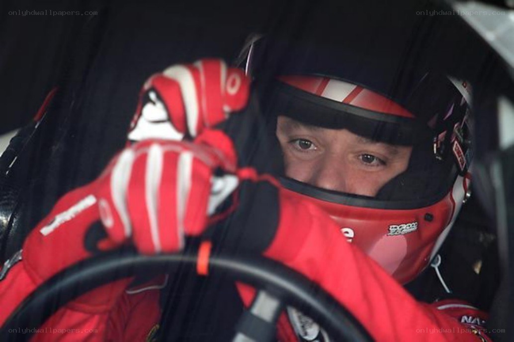 racing driver in cockpit