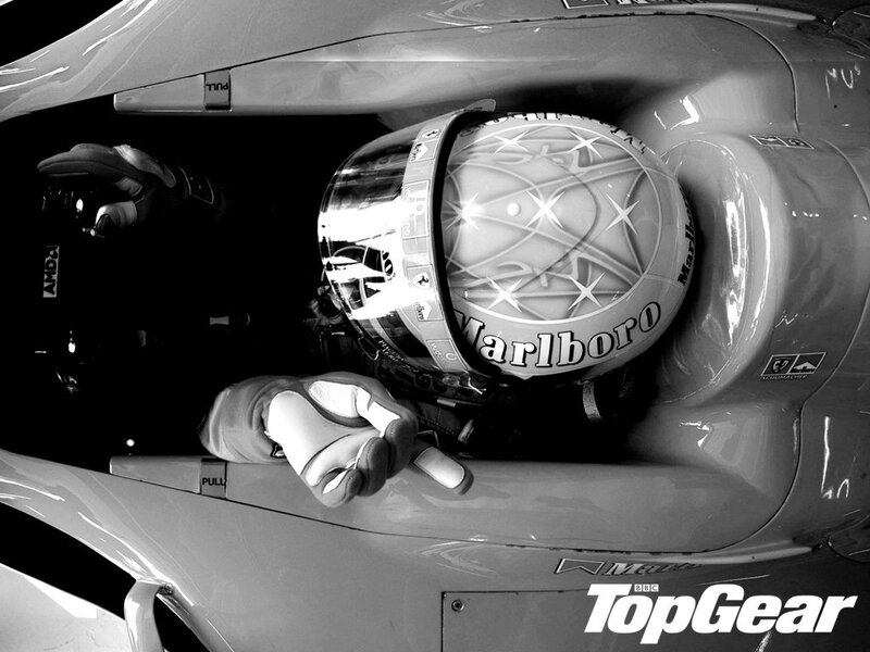 racing driver in cockpit