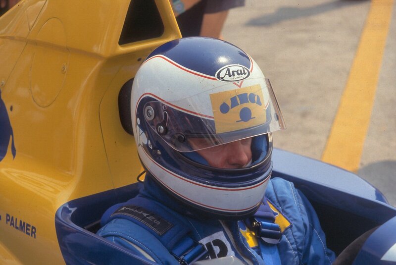 racing driver in cockpit