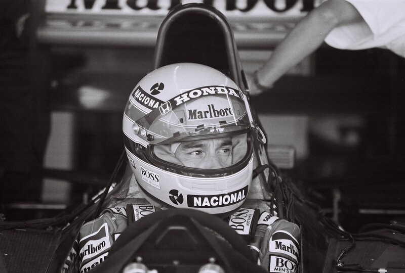 racing driver in cockpit
