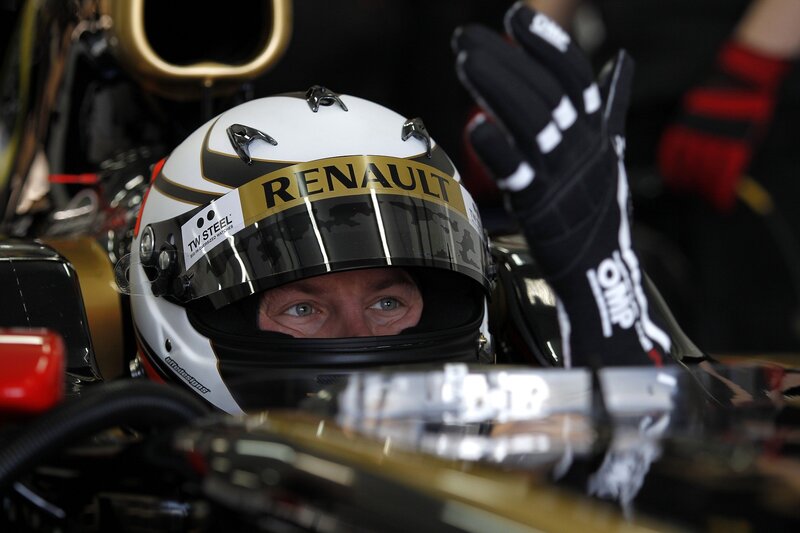 Racing Driver in Cockpit — White, Focused, Photograph, Helmet