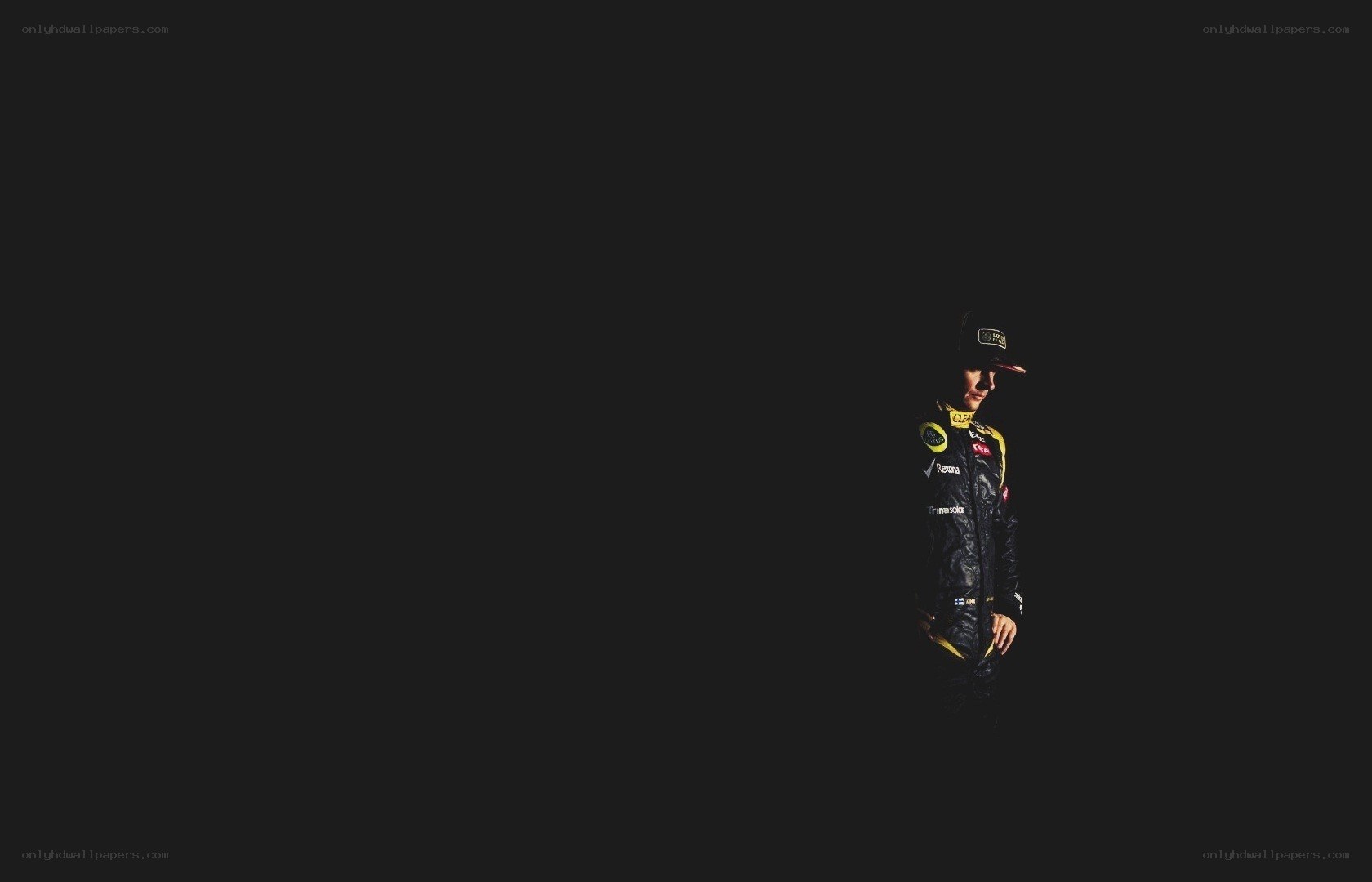 racing driver in dark setting