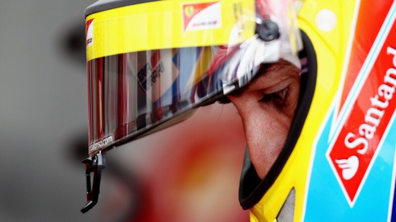 racing driver in helmet