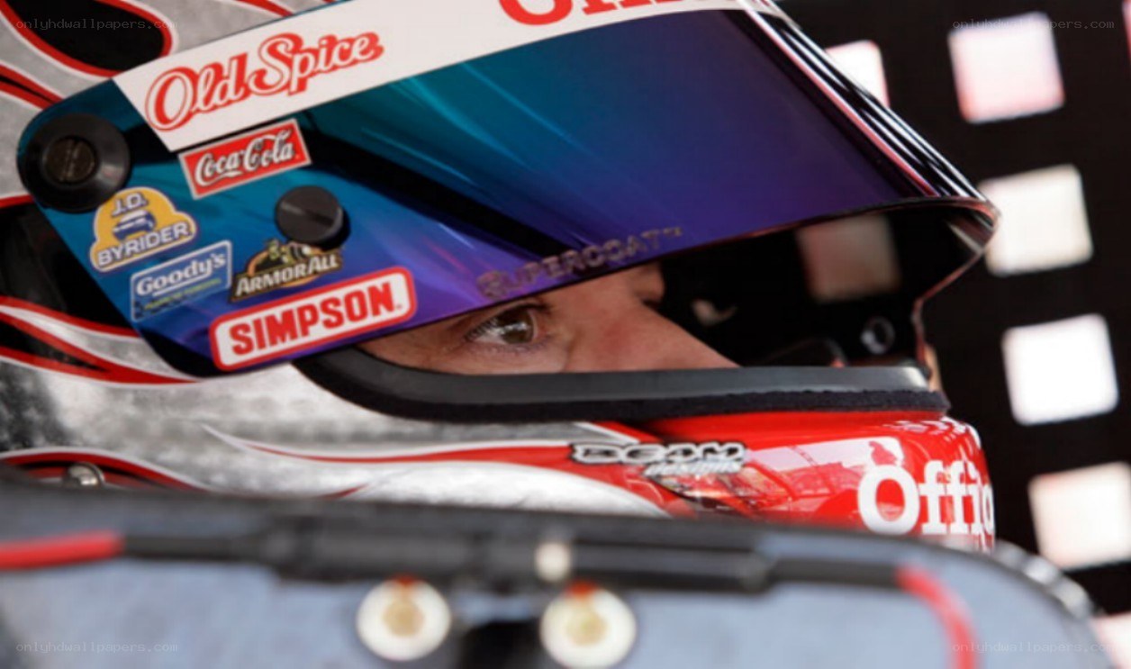 racing driver in helmet