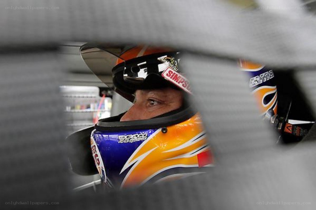 racing driver in helmet