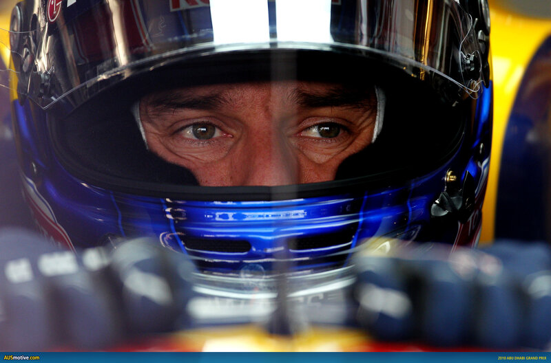 Racing Driver in Helmet — Blue