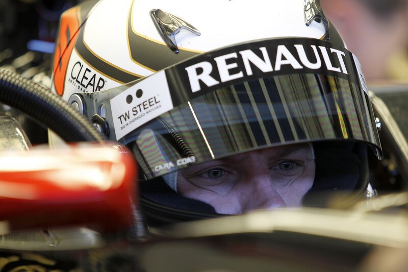 Racing Driver in Helmet — White, Focused, Photograph, Car Interior