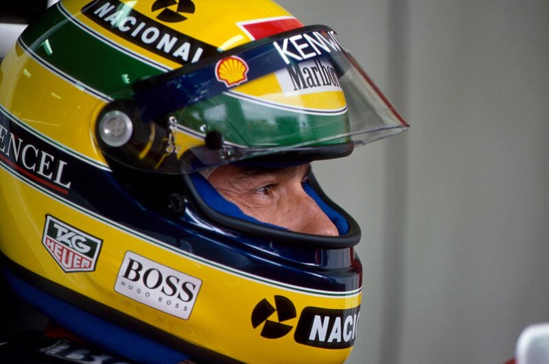 Racing Driver in Helmet — Yellow, Focused, Photograph, Face