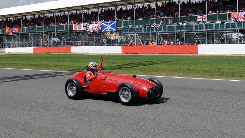 Racing Driver in Red Car — Celebratory, Afternoon