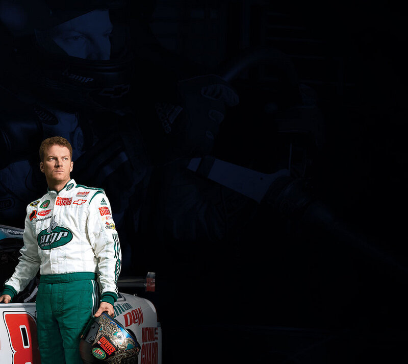 racing driver in uniform