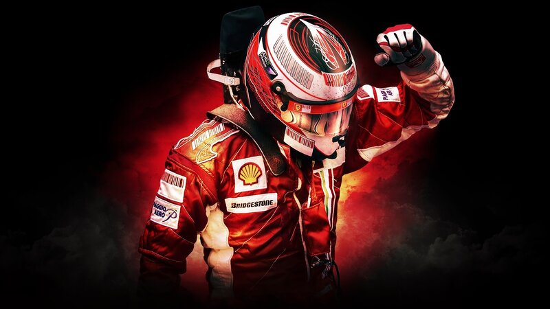 Racing Driver in Uniform — Red, Dramatic, Digital Art