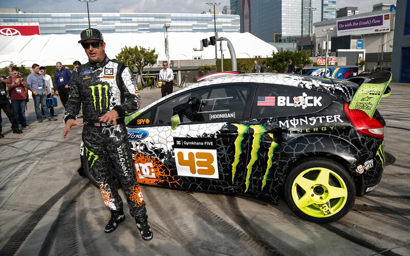 Racing Driver with Car — Black