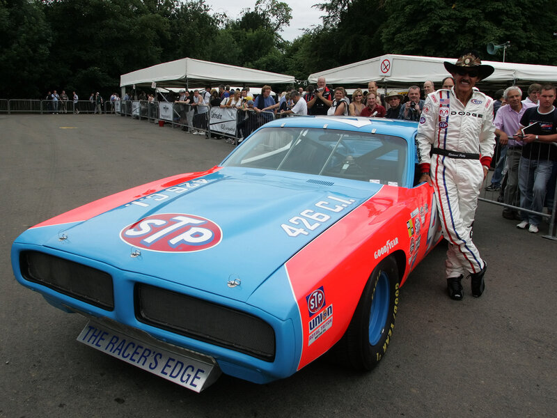 Racing Driver with Car — Blue