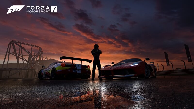 Racing Driver with Cars — Red