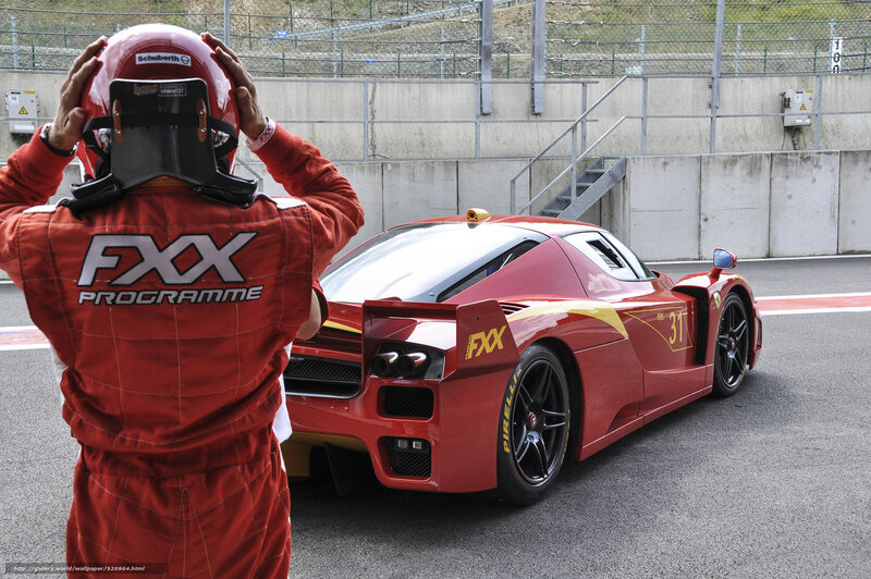 Racing driver with red car