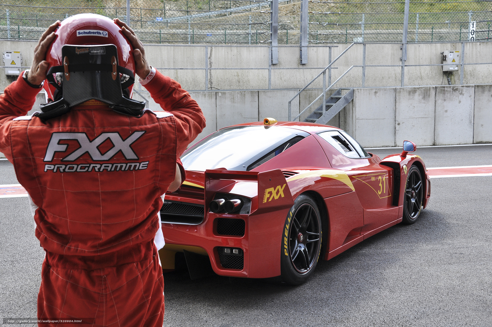 Racing driver with red car