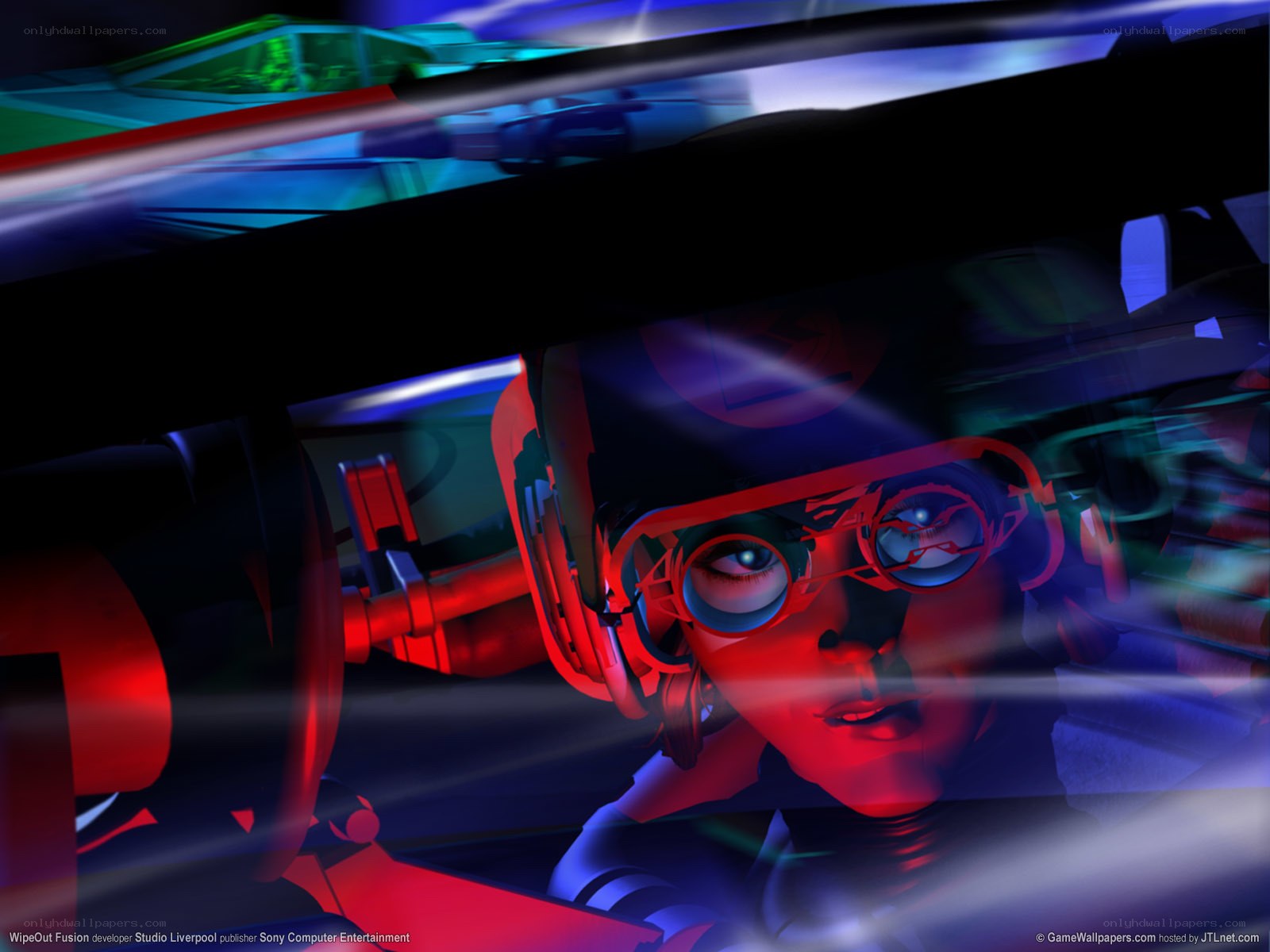 racing game character in cockpit