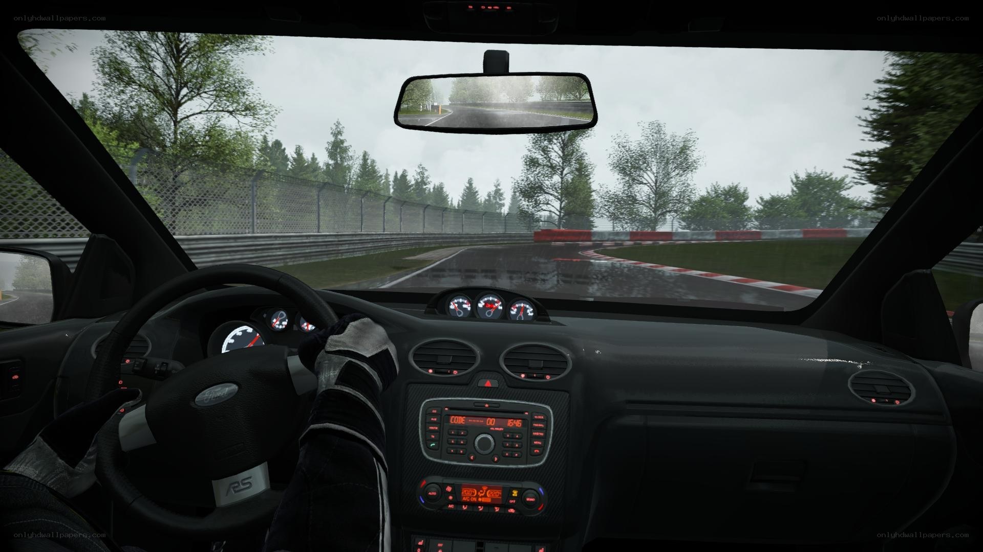 racing game cockpit view