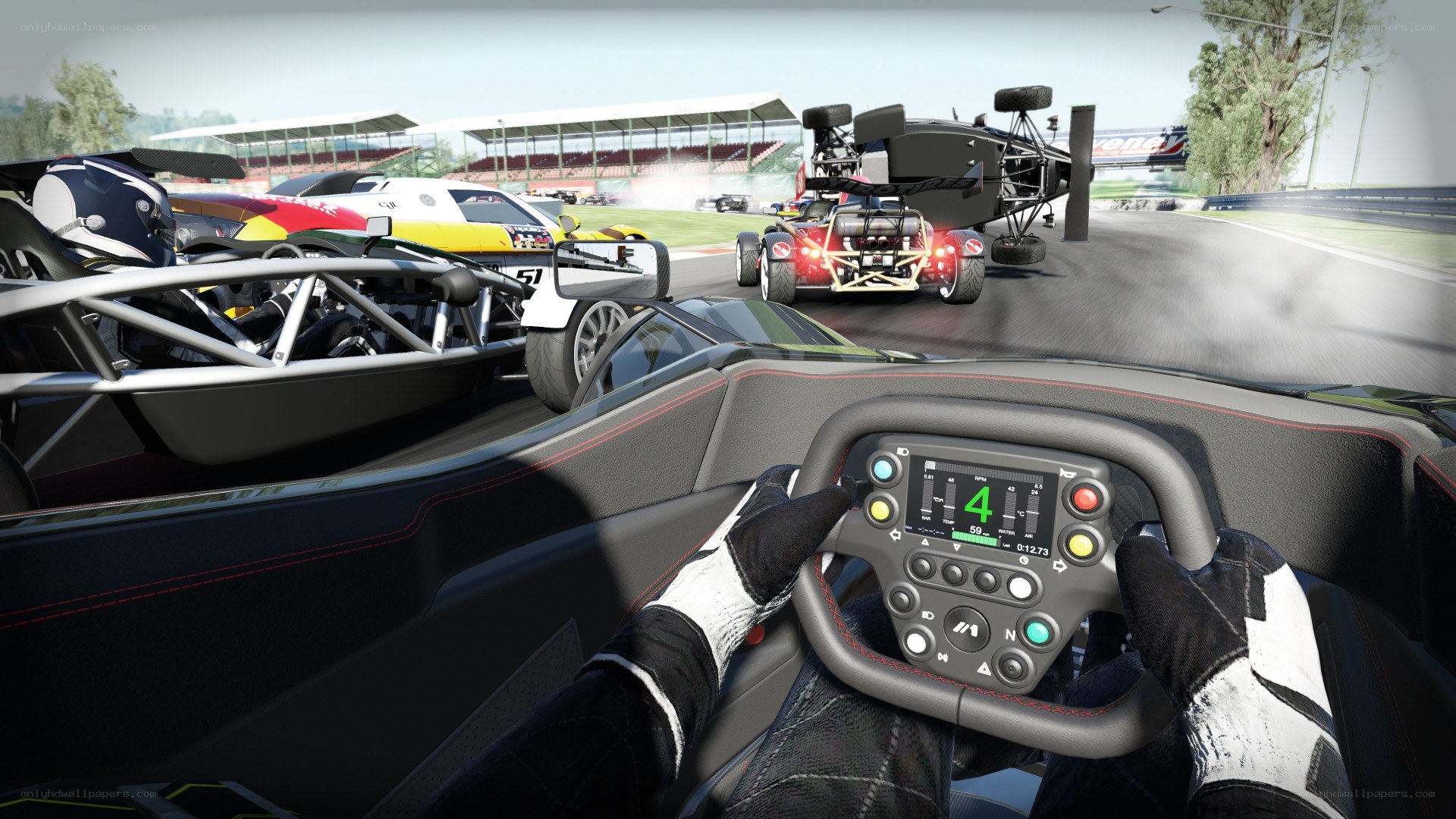 racing game cockpit view