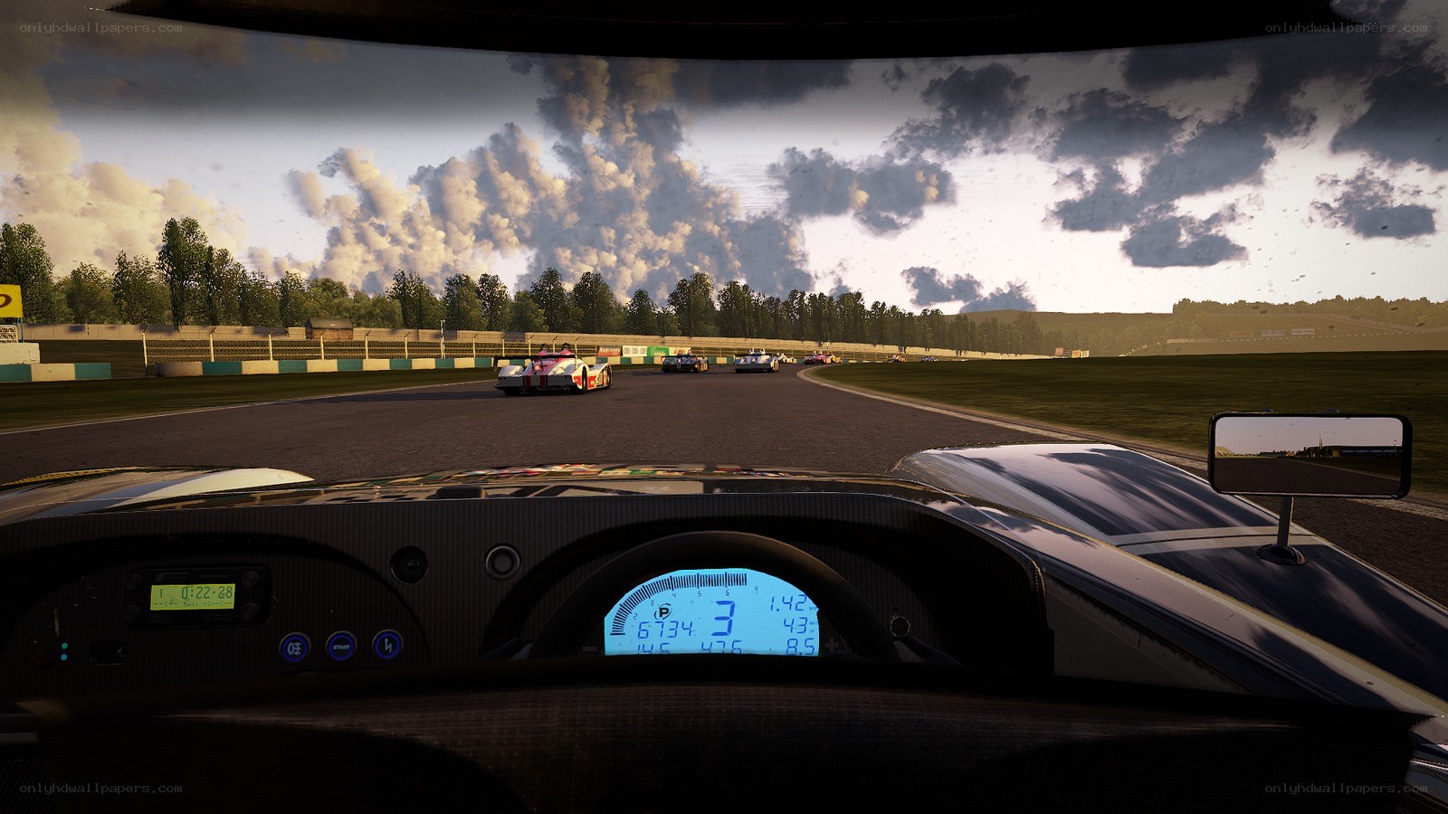racing game cockpit view