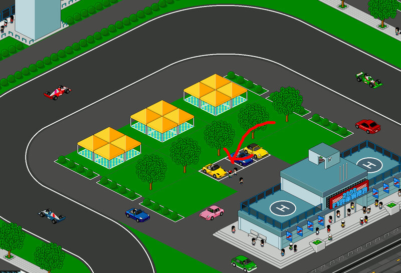 racing game scene with cars