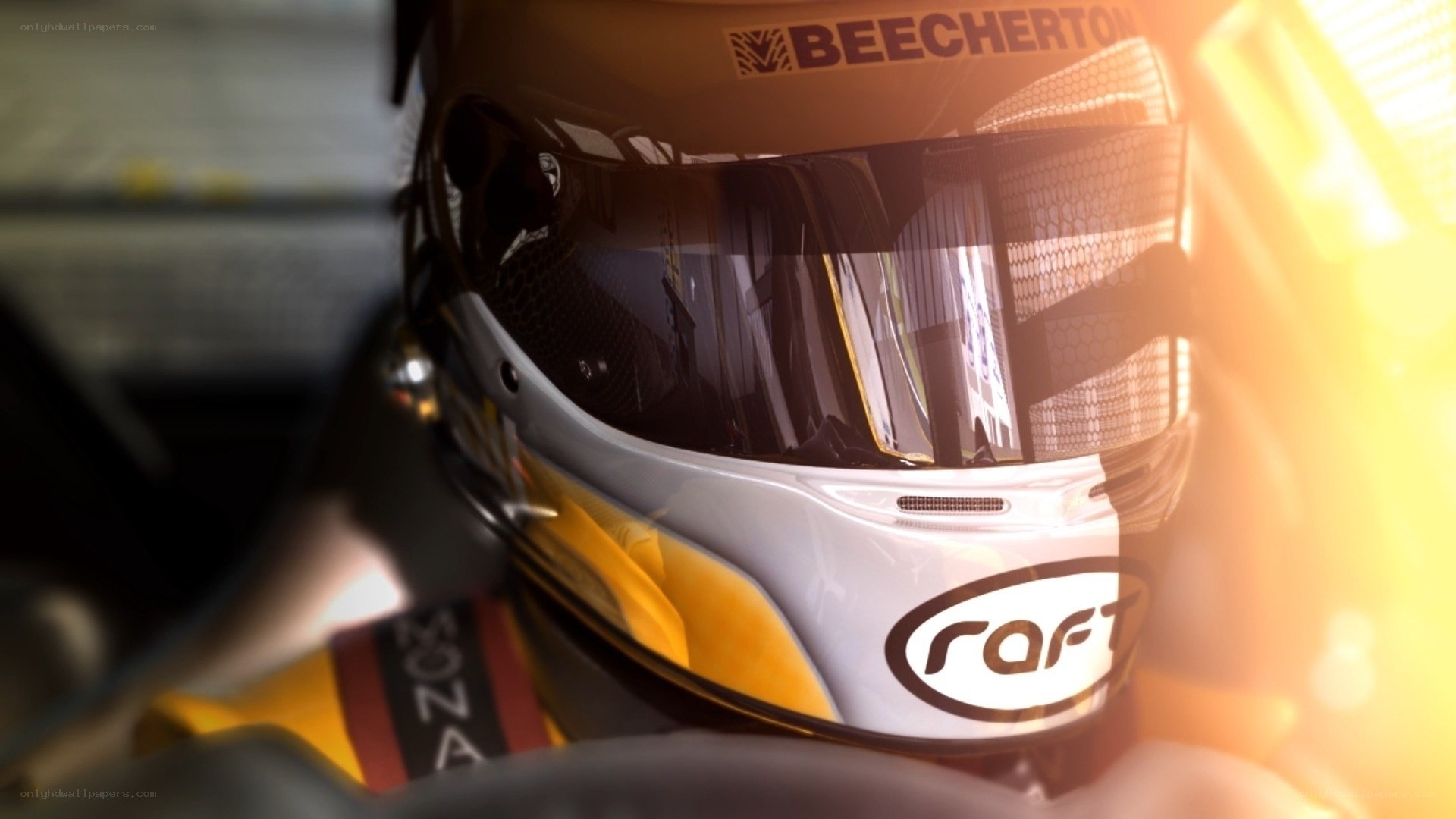 racing helmet close-up