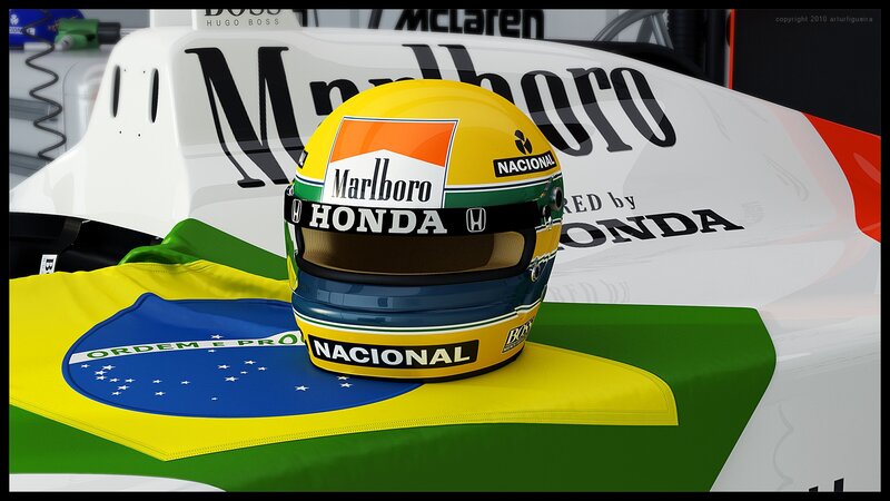 Racing Helmet on Flag