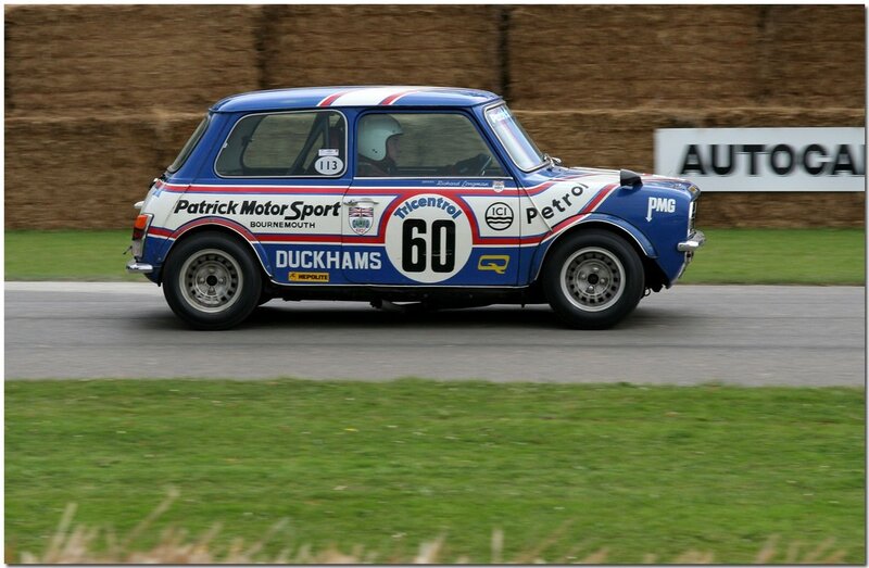 racing mini cooper on track