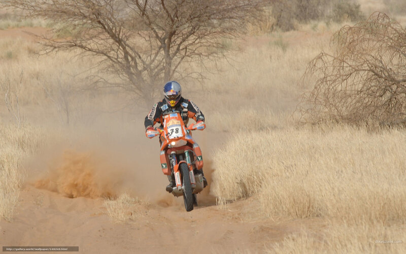 racing motorcycle in desert