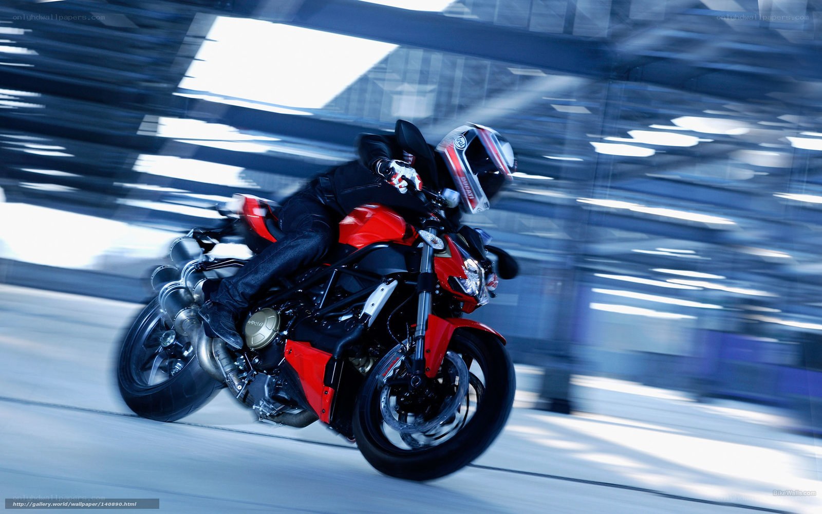 Racing motorcycle in motion