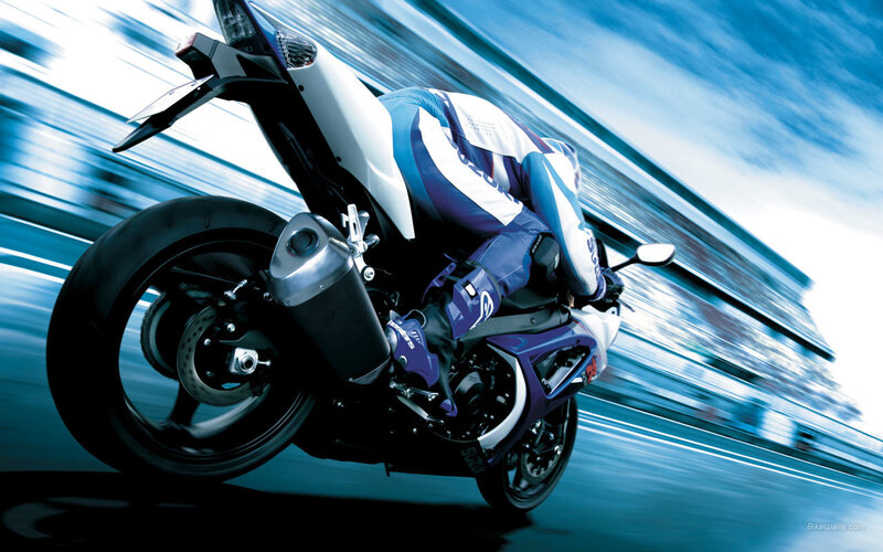 racing motorcycle in motion