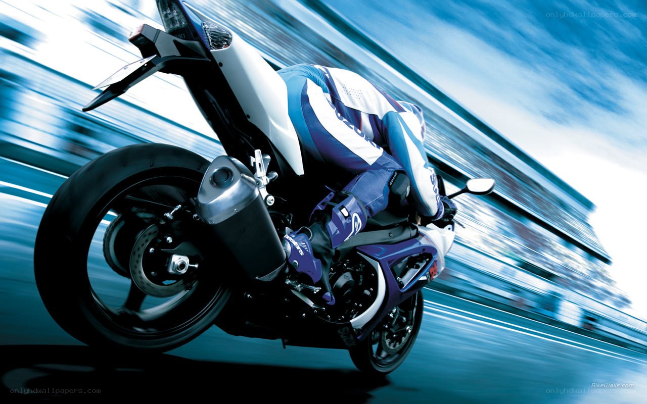 racing motorcycle in motion
