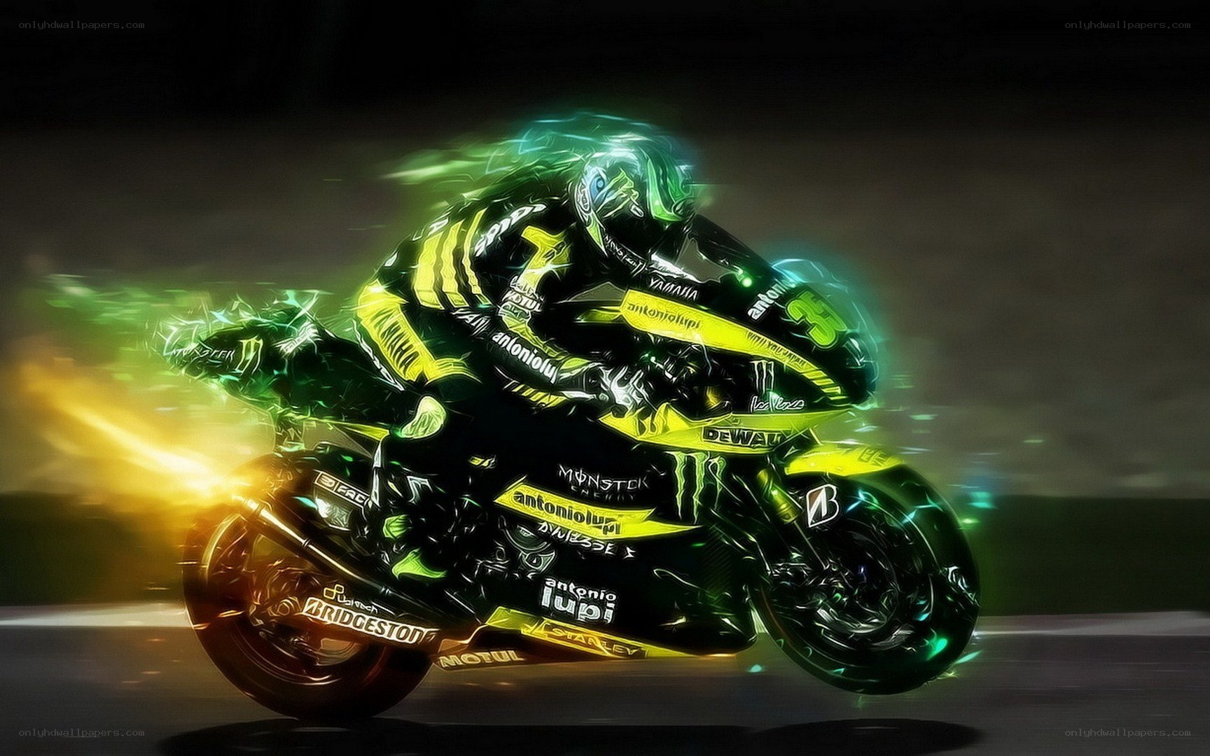 racing motorcycle in motion