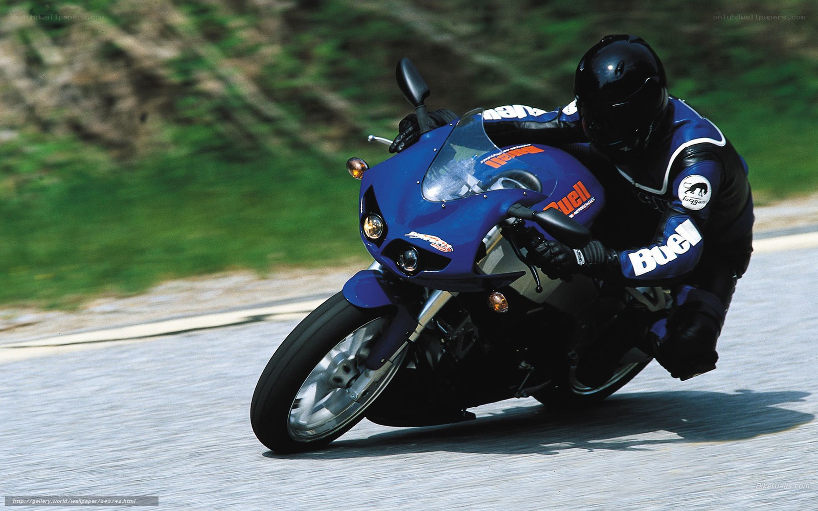 racing motorcycle on a road