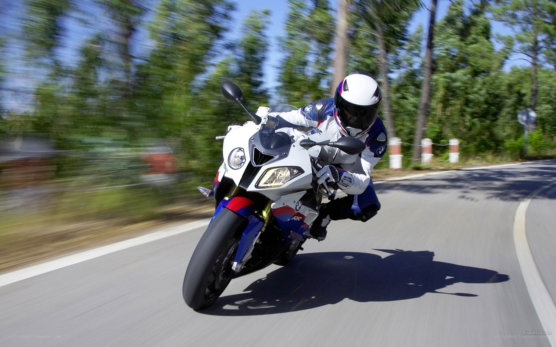 racing motorcycle on a road