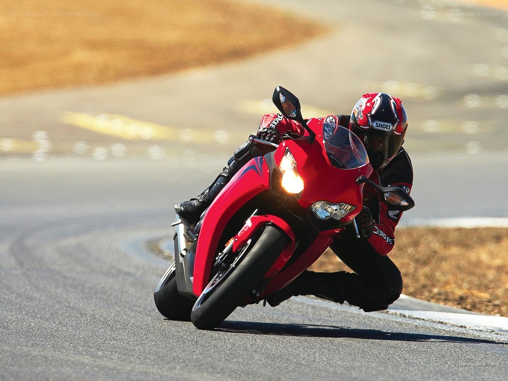 Racing motorcycle on a track