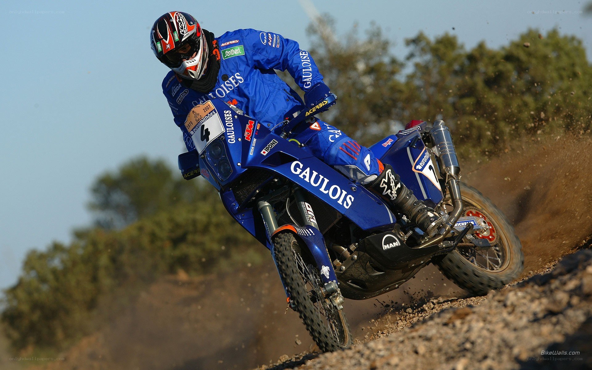 racing motorcycle on dirt