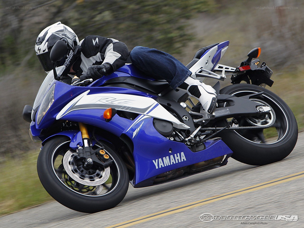 racing motorcycle on road