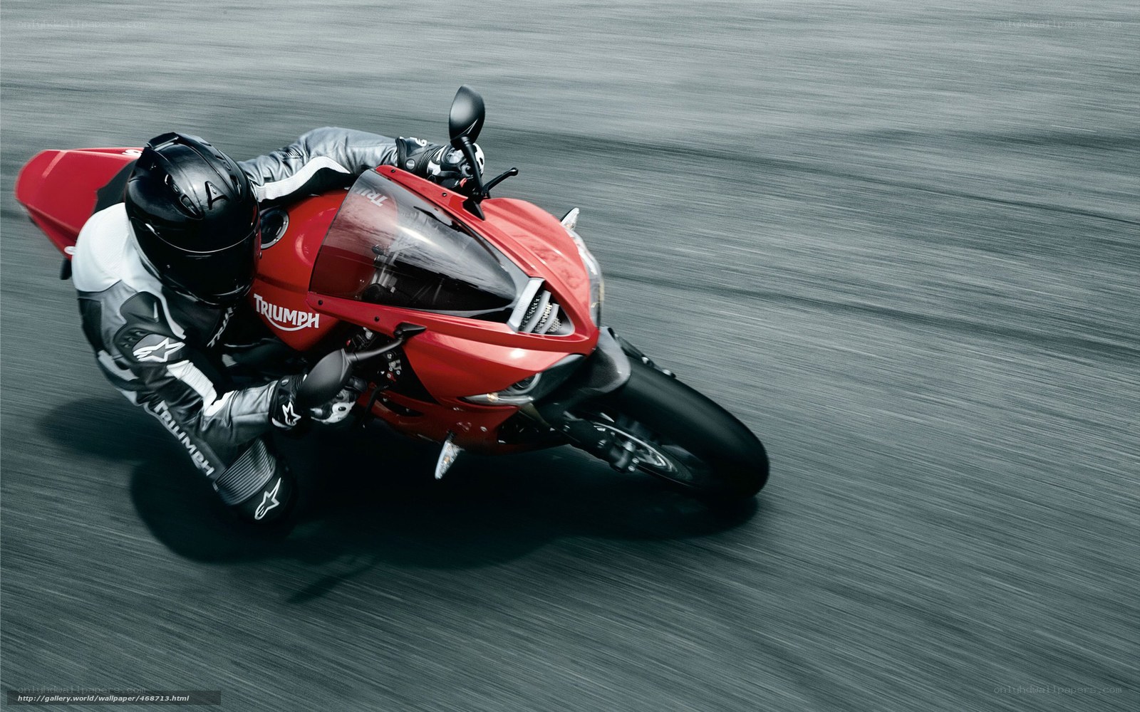 Racing motorcycle on track