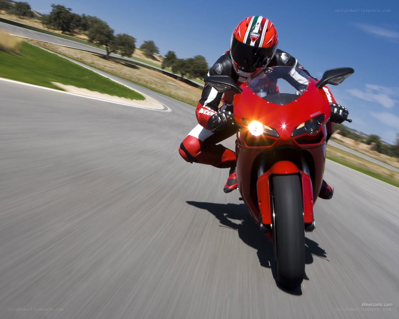 racing motorcycle on track