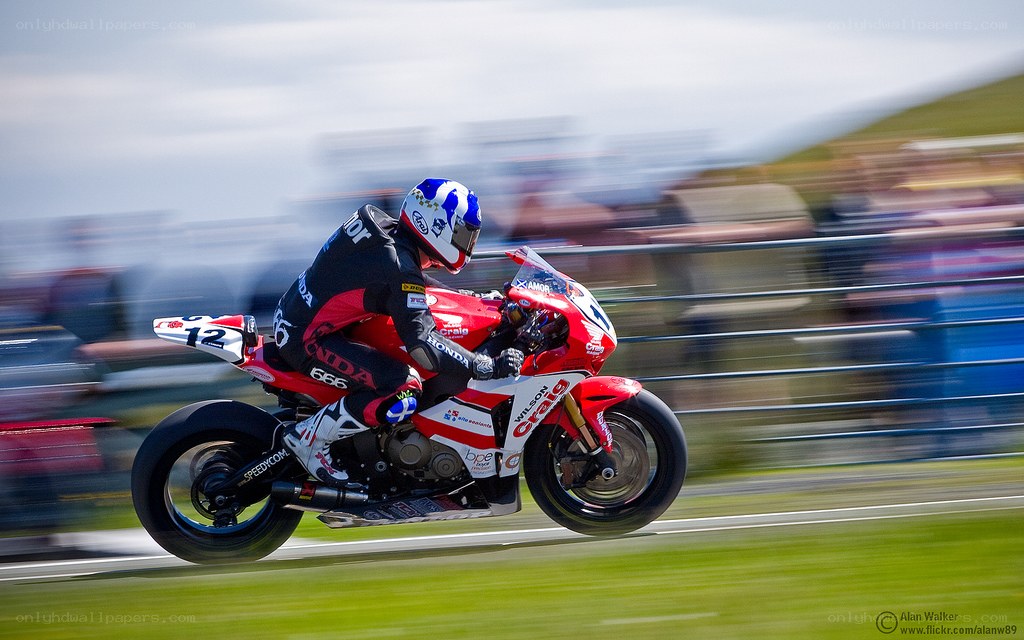 racing motorcycle on track