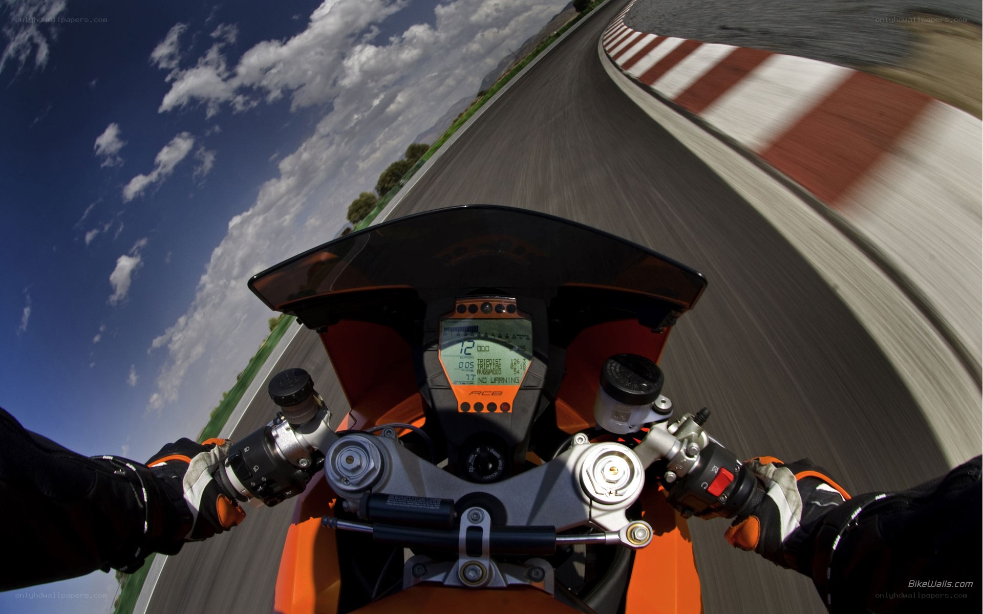 racing motorcycle on track
