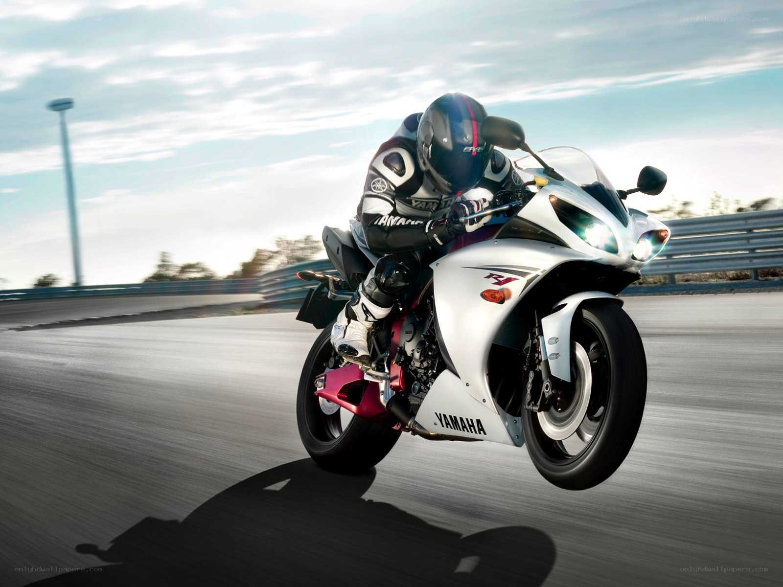 racing motorcycle on track