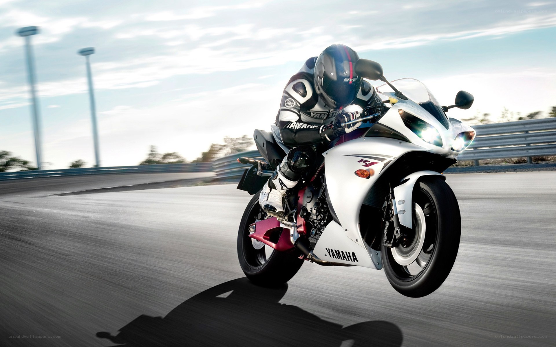 racing motorcycle on track