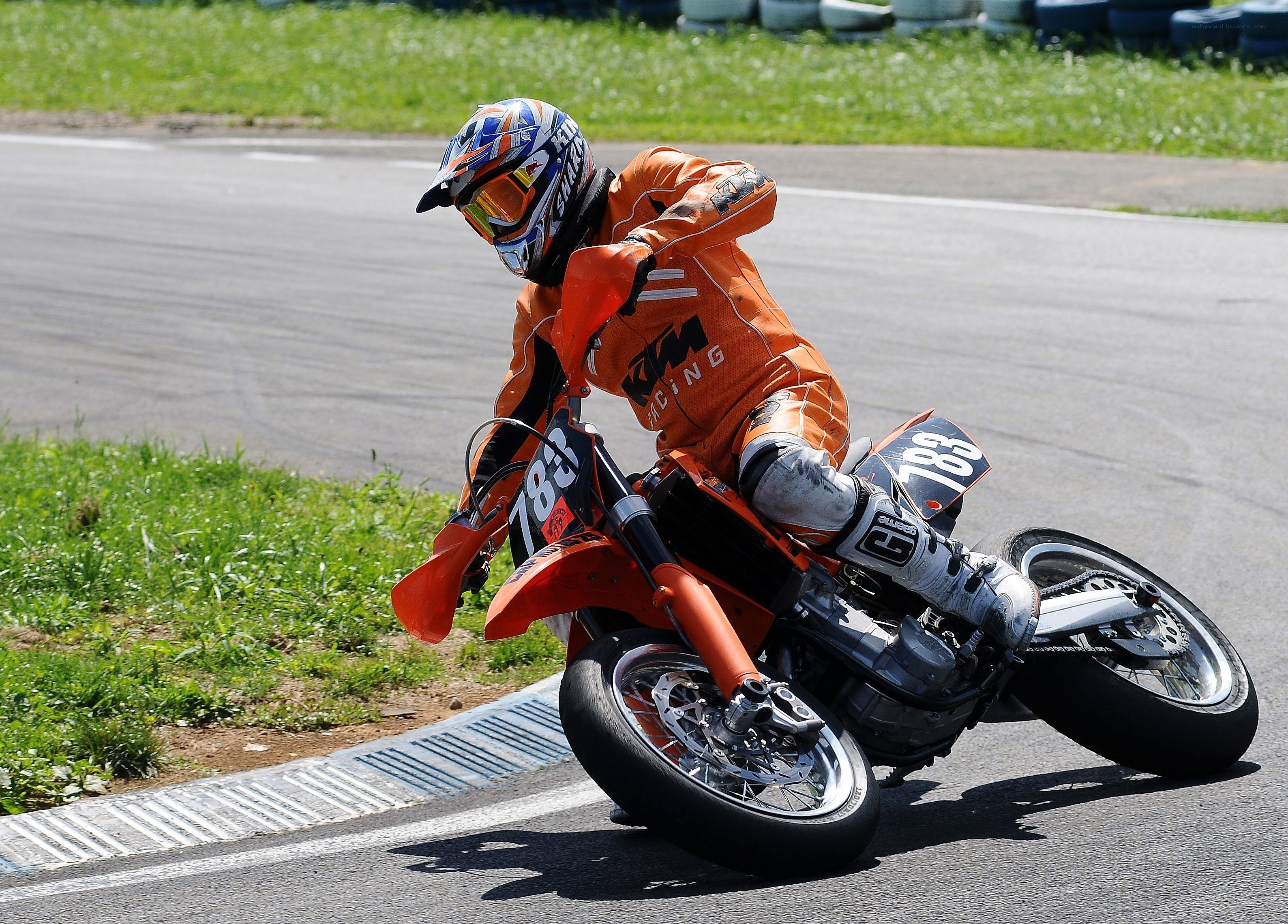 racing motorcycle on track